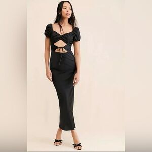 Anthropologie 4th & Reckless Elegant Black Cut-Out Dress